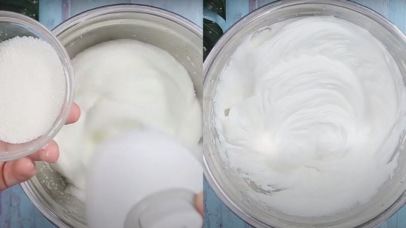 Đánh bông tròng trắng trứng trở nên kem